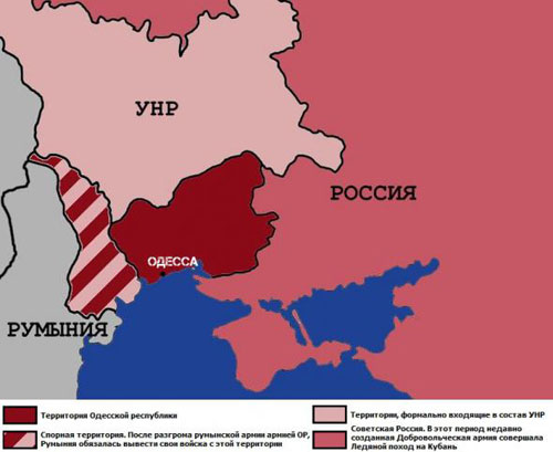 Карта Одесской республики